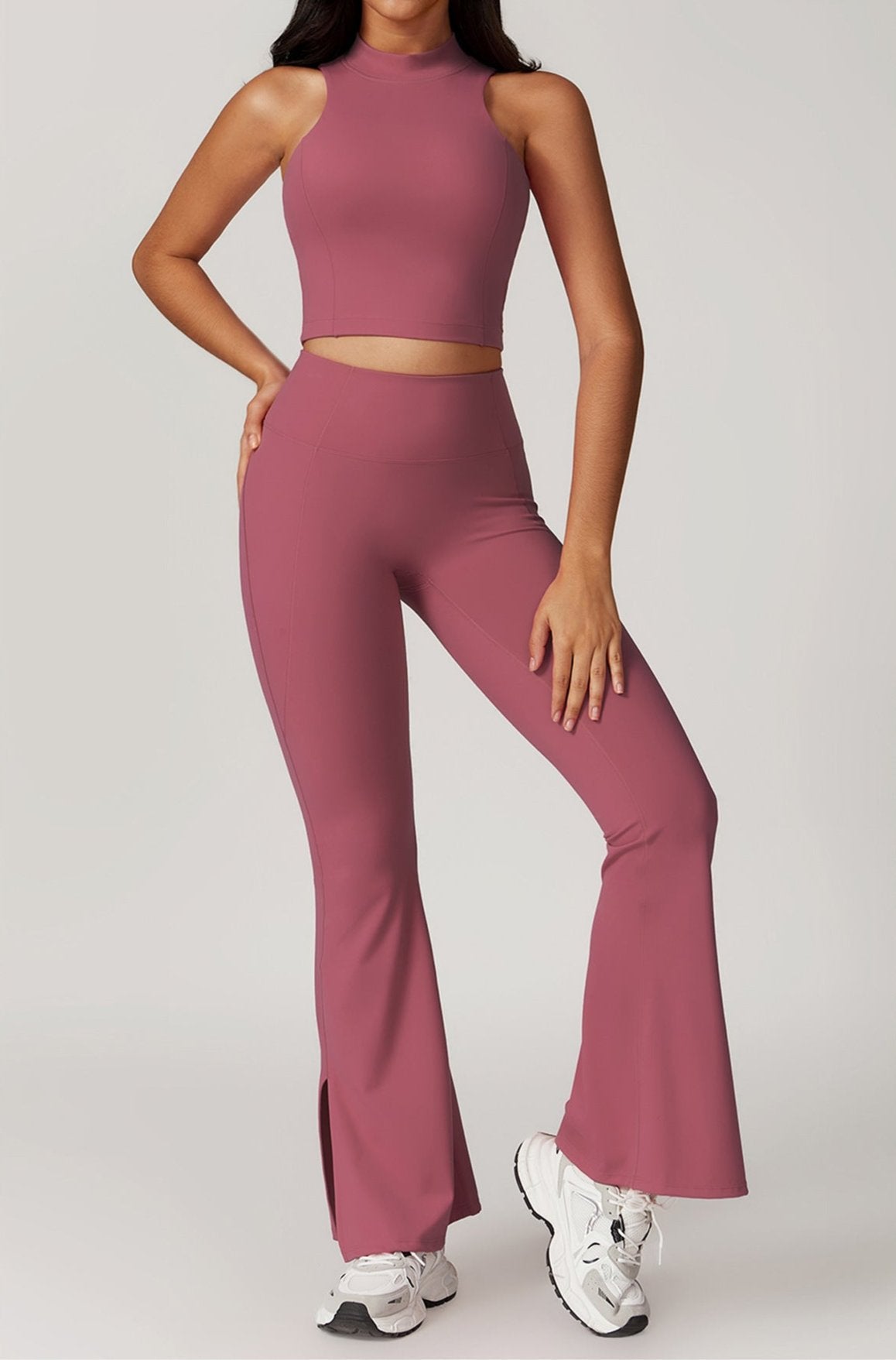 Poza cu colanti modelatori evazati mov BYMO