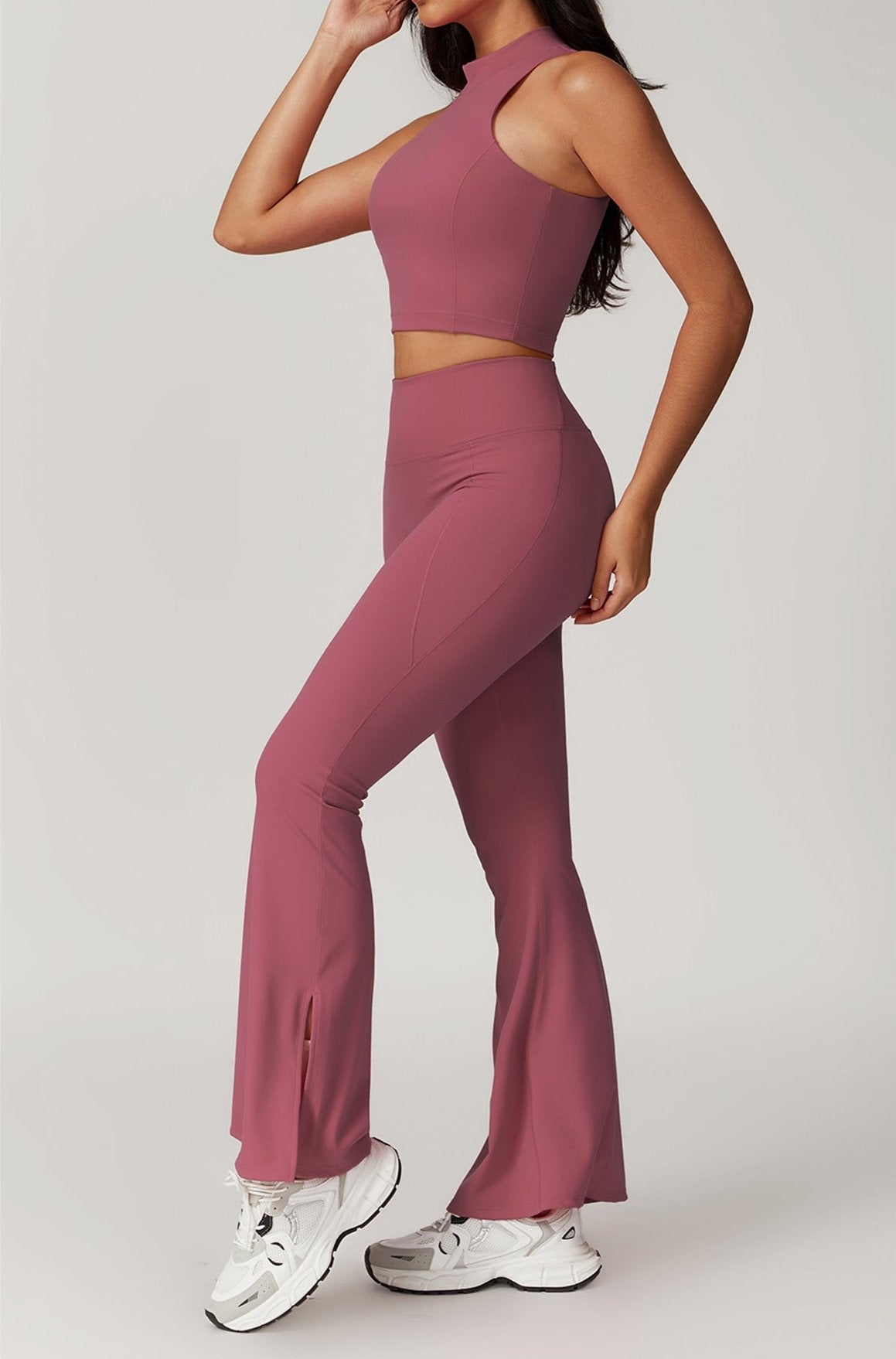Poza cu colanti modelatori evazati mov BYMO