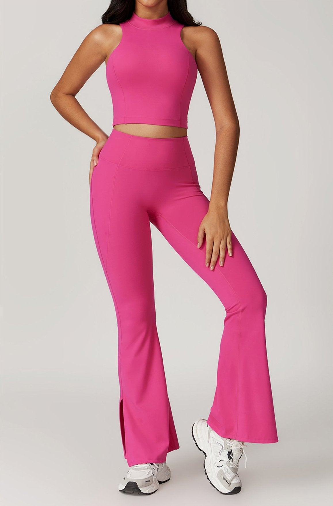 Poza cu colanti modelatori evazati roz BYMO