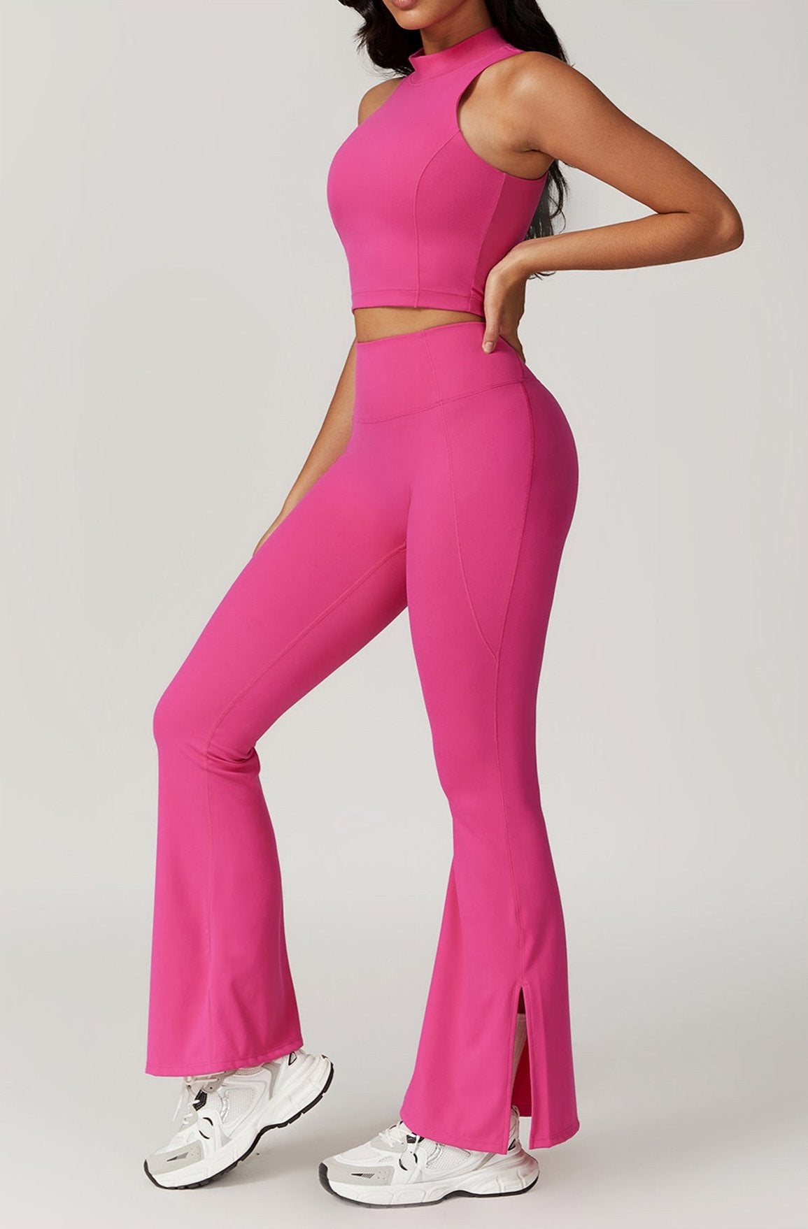 Poza cu colanti modelatori evazati roz BYMO