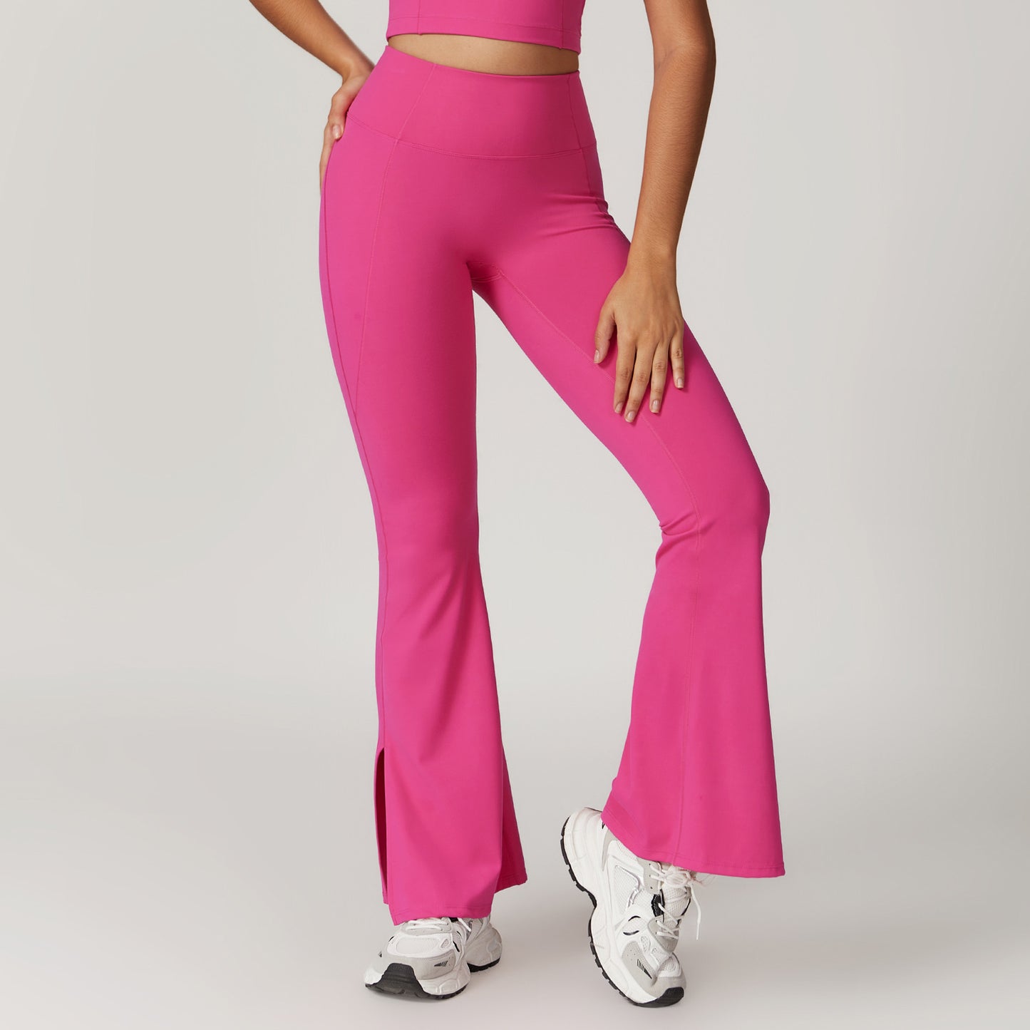 Poza cu colanti modelatori evazati roz BYMO
