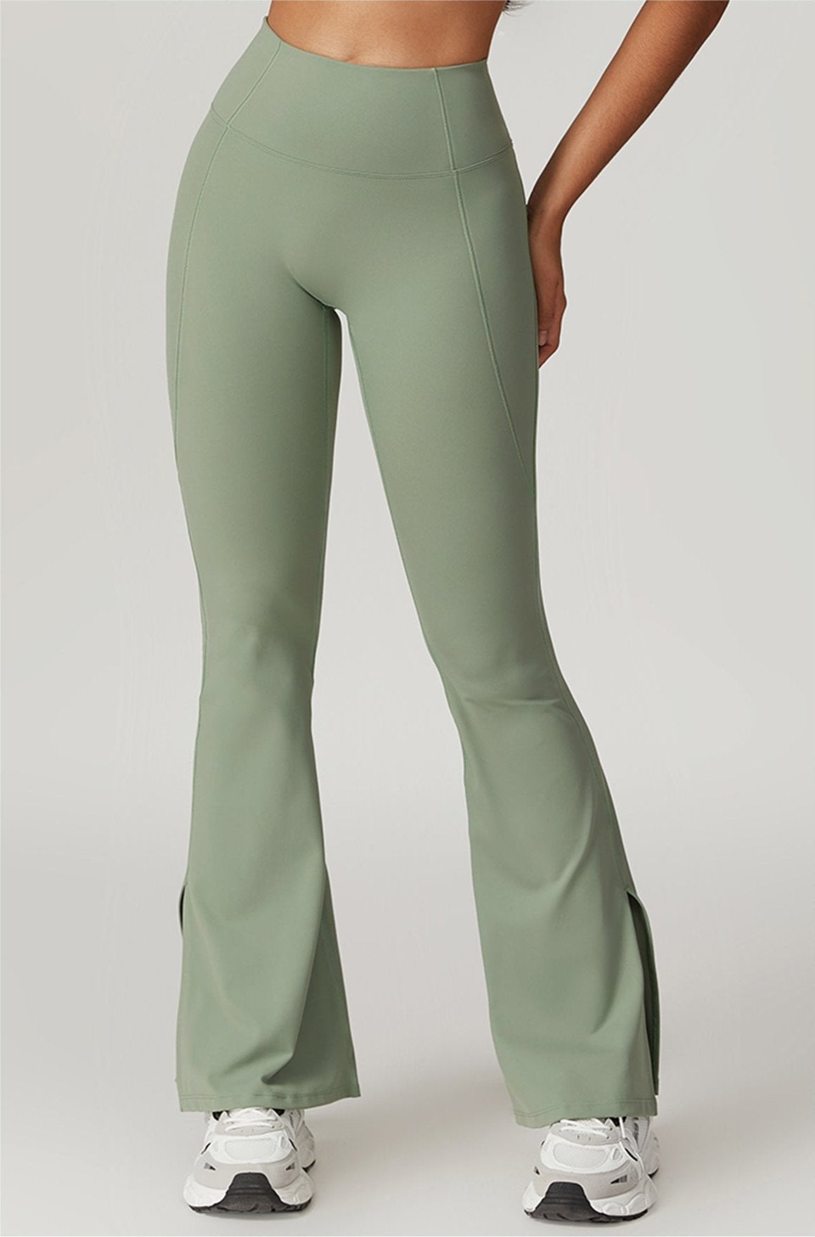 Poza cu colanti modelatori evazati verde BYMO