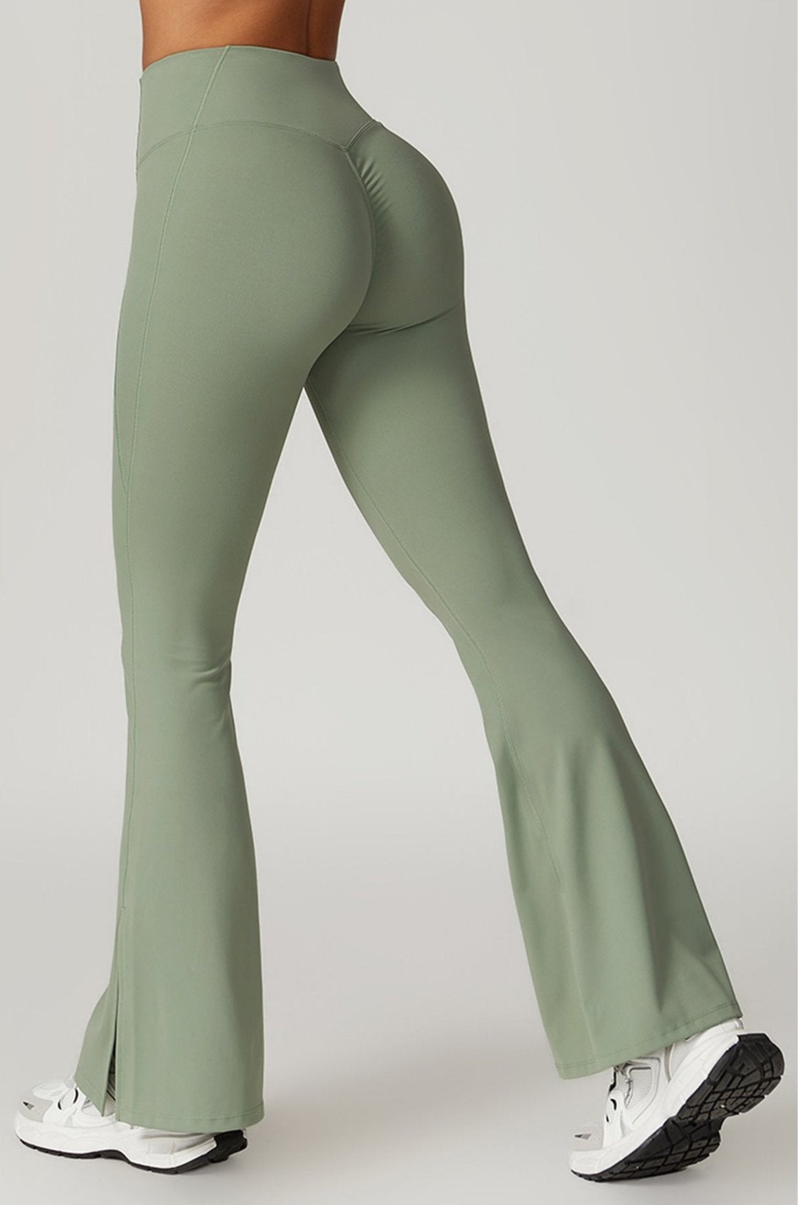 Poza cu colanti modelatori evazati verde BYMO