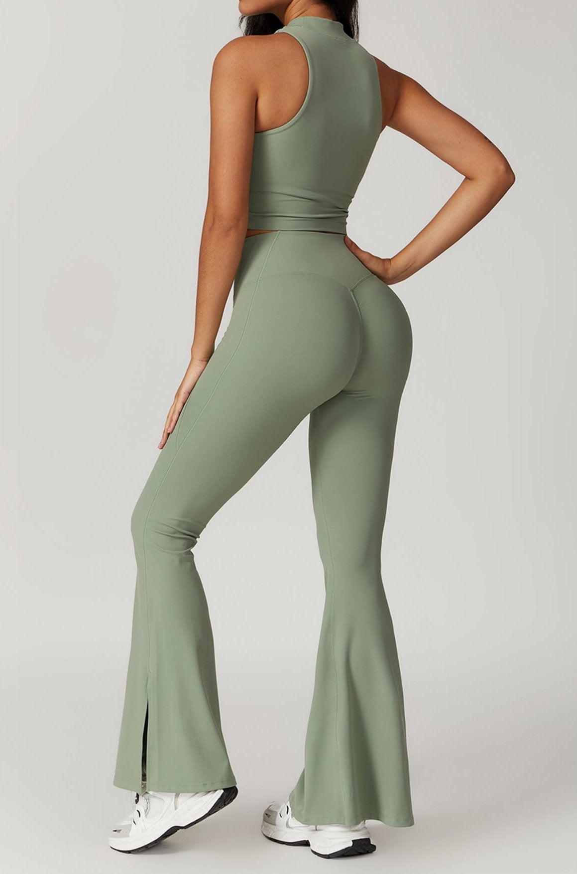 Poza cu colanti modelatori evazati verde BYMO