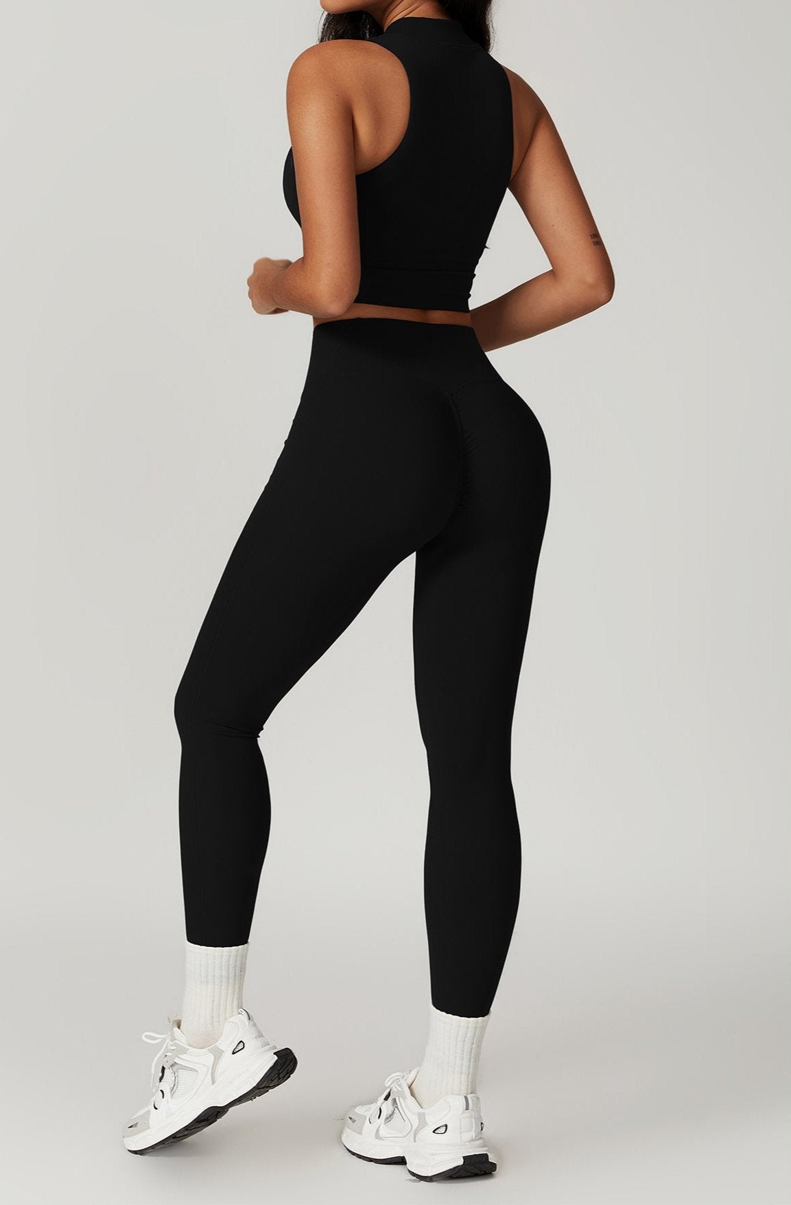 Poza cu colanti evazati modelatori negri BYMO