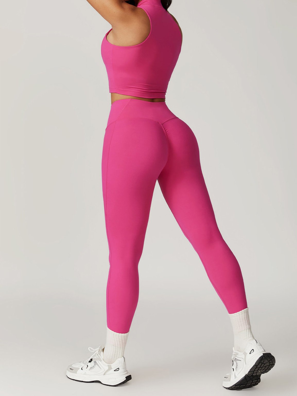Poza cu colanti modelatori roz BYMO
