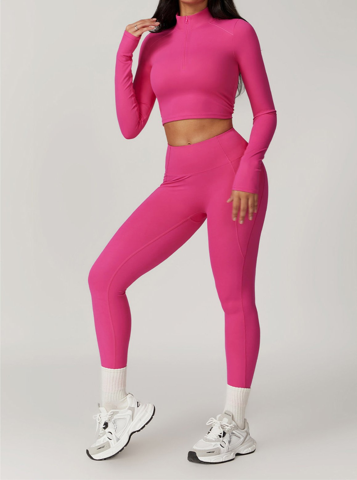Poza cu colanti modelatori roz BYMO