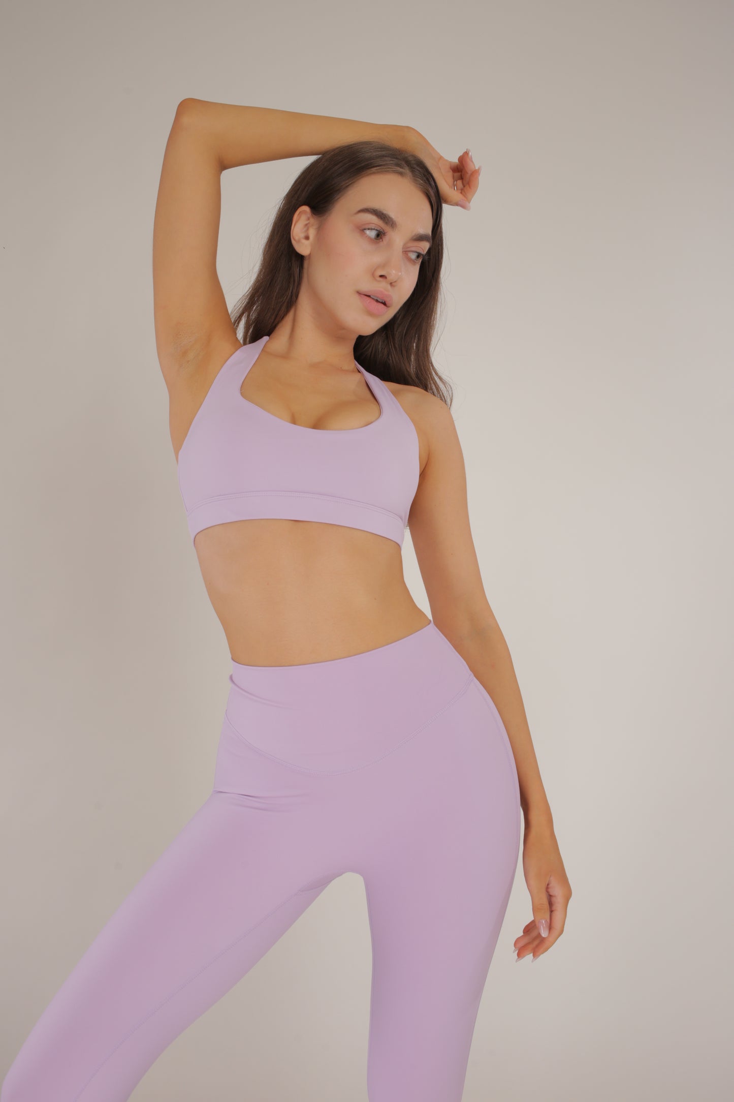Poza din fata colanti modelatori violet deschis BYMO
