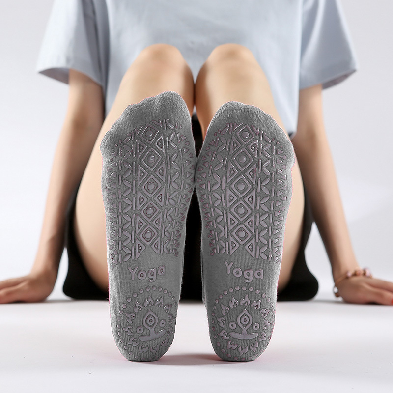 Sosete Yoga/Pilates Silicone Grip - Gri