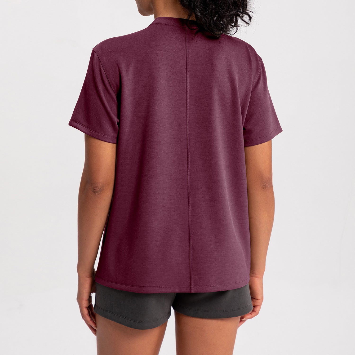 Poza din spate tricou Burgundy BYMO