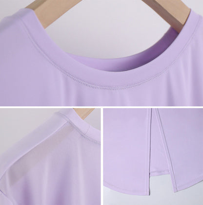 Poza de detaliu tricou violet BYMO